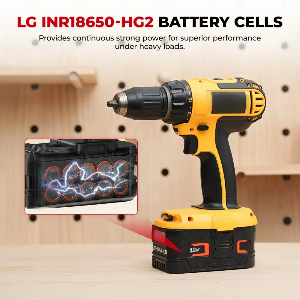 CEENR 6.0Ah Battery for DeWalt 18V | Replacement Model DC9096 — detail view