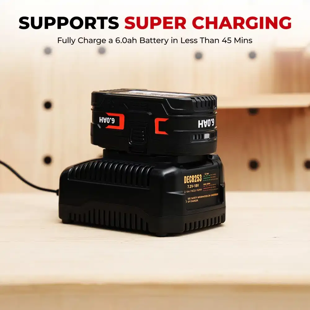 CEENR 6.0Ah Battery for DeWalt 18V | Replacement Model DC9096 — detail view