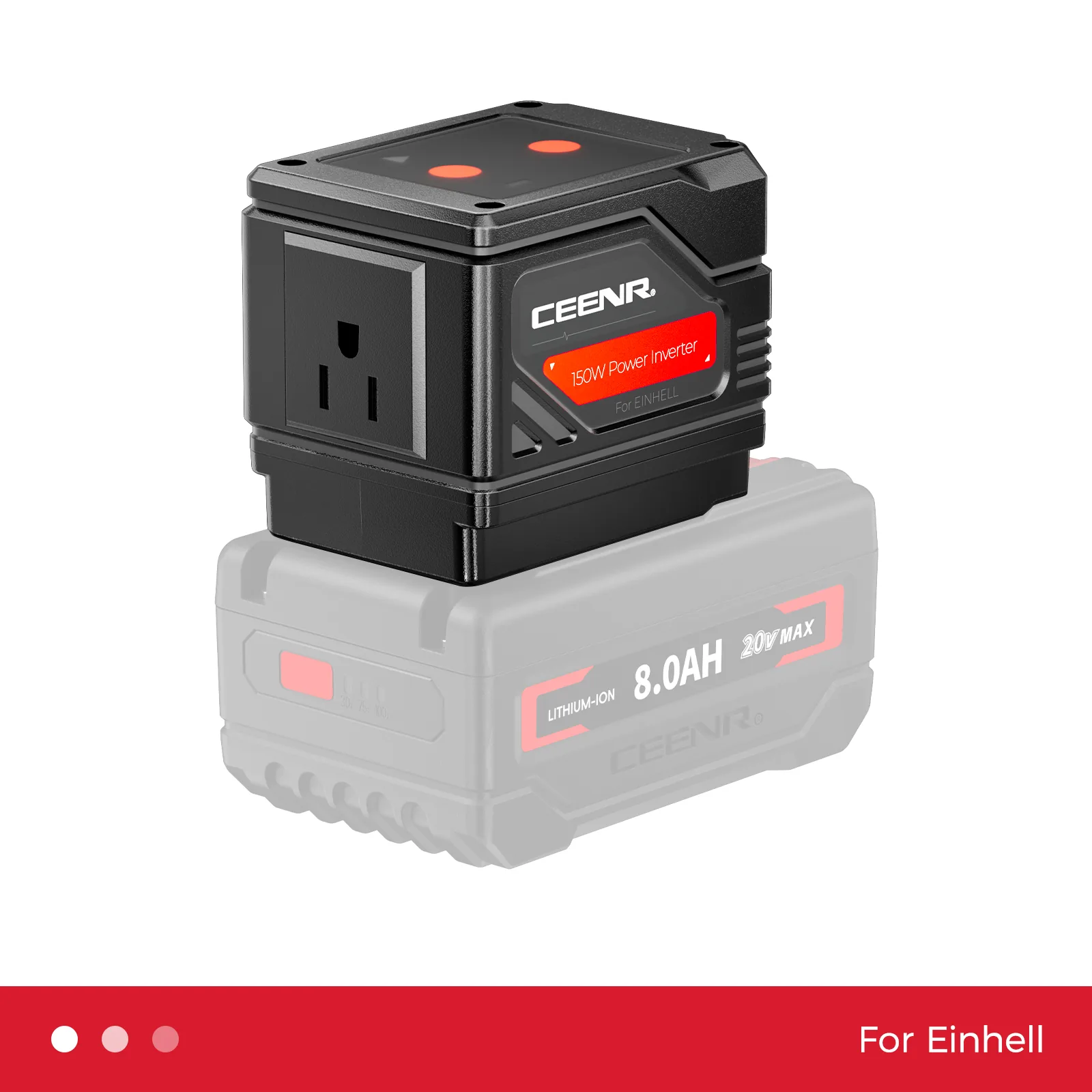 CEENR 150W Portable Power Inverter for Einhell 18V Batteries