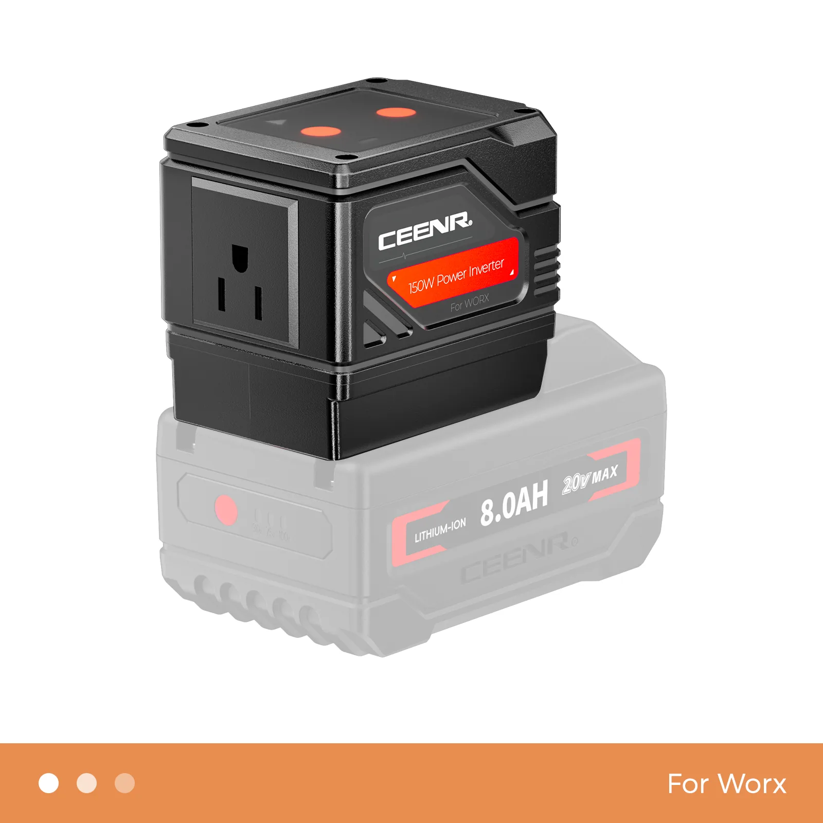 CEENR 150W Portable Power Inverter for Worx 20V WA3408 Batteries